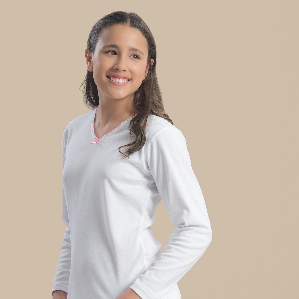 Camiseta Escolar Niña Manga Larga