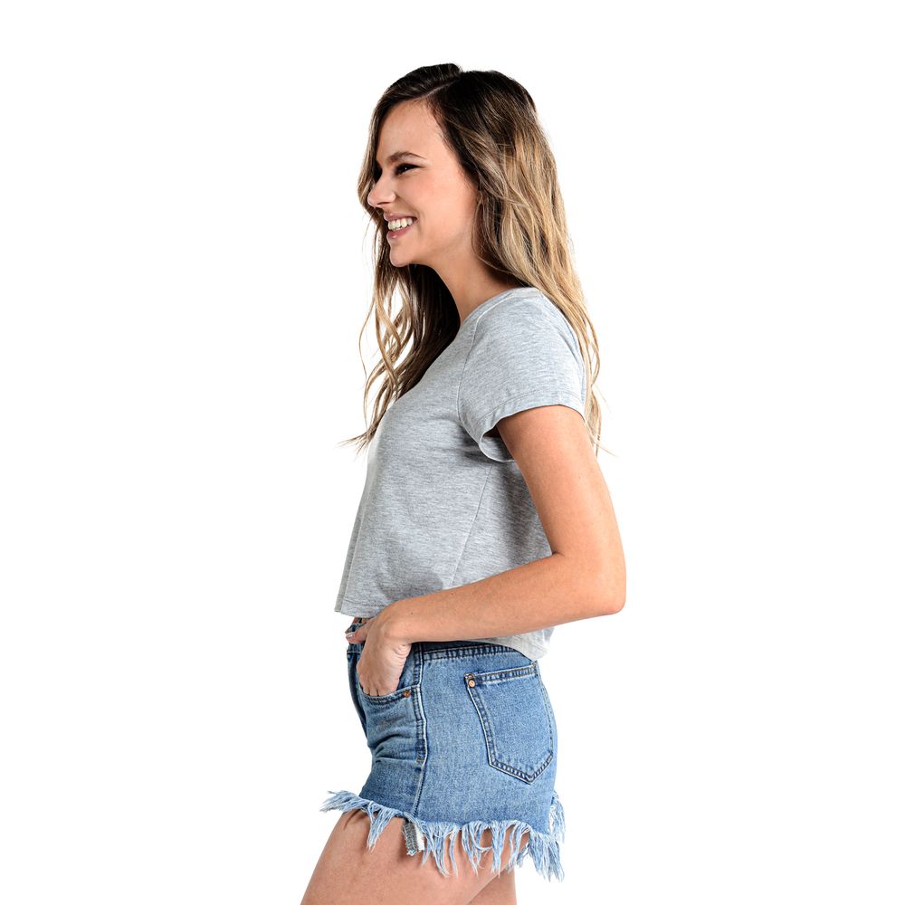 Polera Juvenil Básica Diseño Corto Algodón