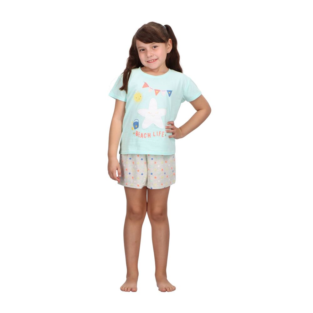 Pijama Corto Algodón Infantil Niña